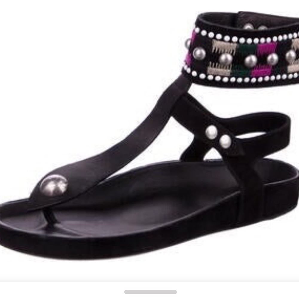 Isabel Marant Edris Black Studded  Sandals
